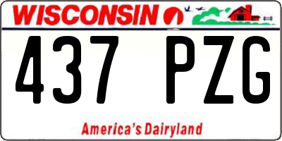 WI license plate 437PZG