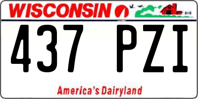 WI license plate 437PZI