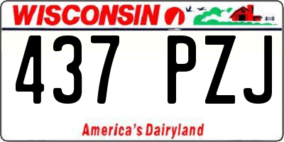 WI license plate 437PZJ