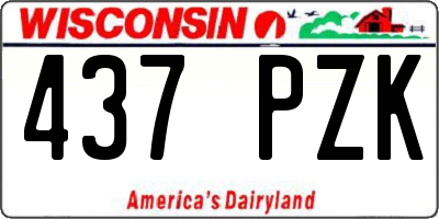 WI license plate 437PZK