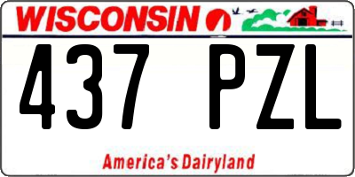 WI license plate 437PZL