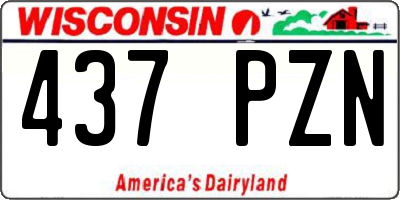 WI license plate 437PZN