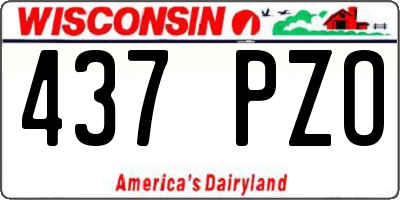 WI license plate 437PZO