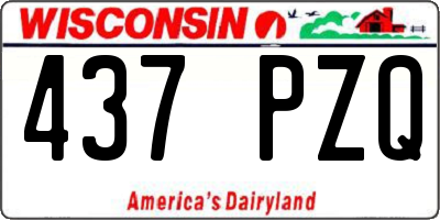 WI license plate 437PZQ