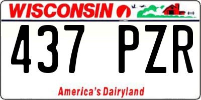 WI license plate 437PZR