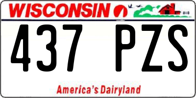 WI license plate 437PZS