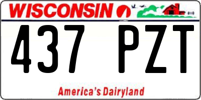 WI license plate 437PZT