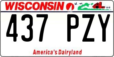 WI license plate 437PZY