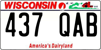 WI license plate 437QAB