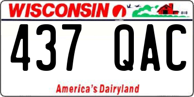 WI license plate 437QAC