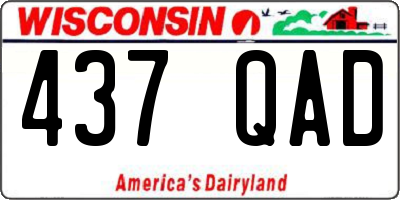 WI license plate 437QAD