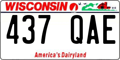WI license plate 437QAE
