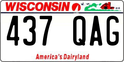 WI license plate 437QAG