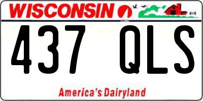 WI license plate 437QLS