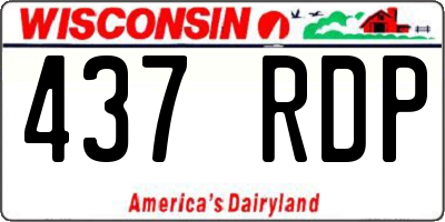 WI license plate 437RDP