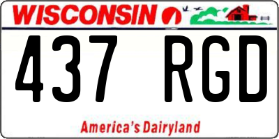 WI license plate 437RGD