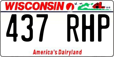 WI license plate 437RHP