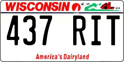WI license plate 437RIT