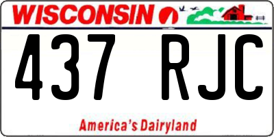 WI license plate 437RJC