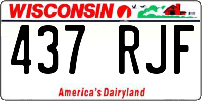 WI license plate 437RJF