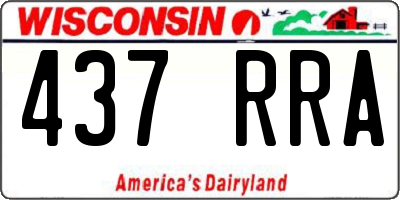 WI license plate 437RRA