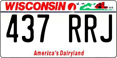 WI license plate 437RRJ