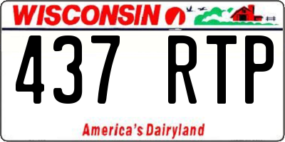 WI license plate 437RTP