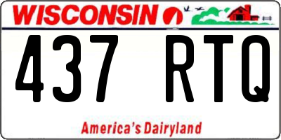 WI license plate 437RTQ