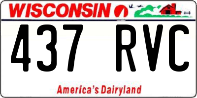 WI license plate 437RVC