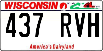 WI license plate 437RVH