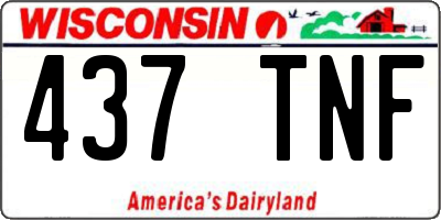 WI license plate 437TNF