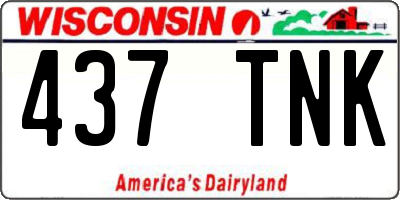 WI license plate 437TNK