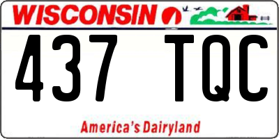 WI license plate 437TQC