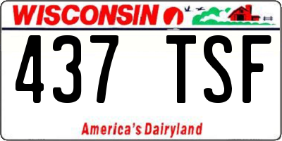 WI license plate 437TSF