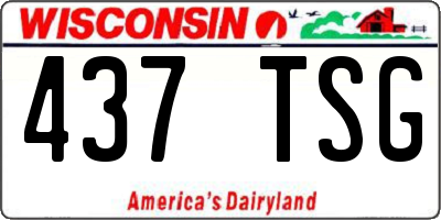 WI license plate 437TSG