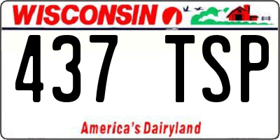 WI license plate 437TSP