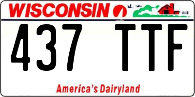 WI license plate 437TTF