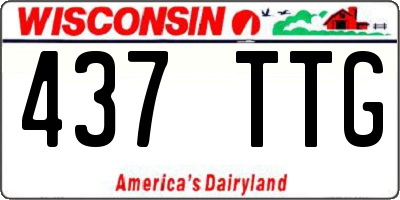 WI license plate 437TTG