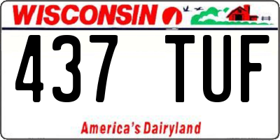 WI license plate 437TUF