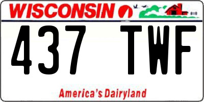 WI license plate 437TWF