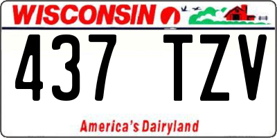 WI license plate 437TZV