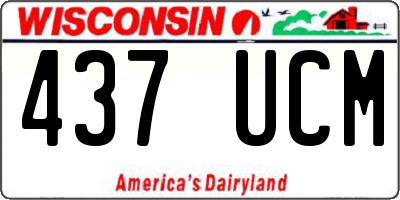 WI license plate 437UCM