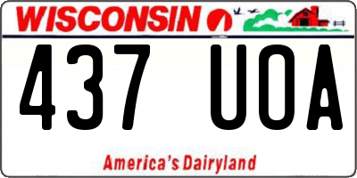 WI license plate 437UOA