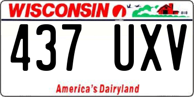 WI license plate 437UXV