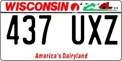 WI license plate 437UXZ