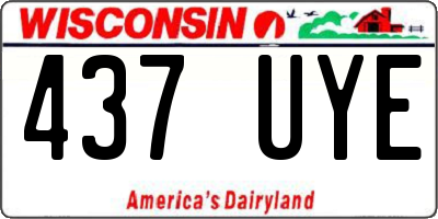 WI license plate 437UYE