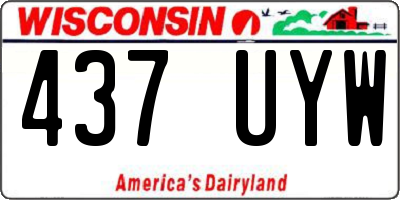 WI license plate 437UYW