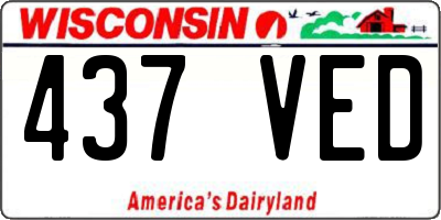WI license plate 437VED