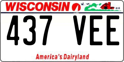 WI license plate 437VEE