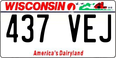 WI license plate 437VEJ